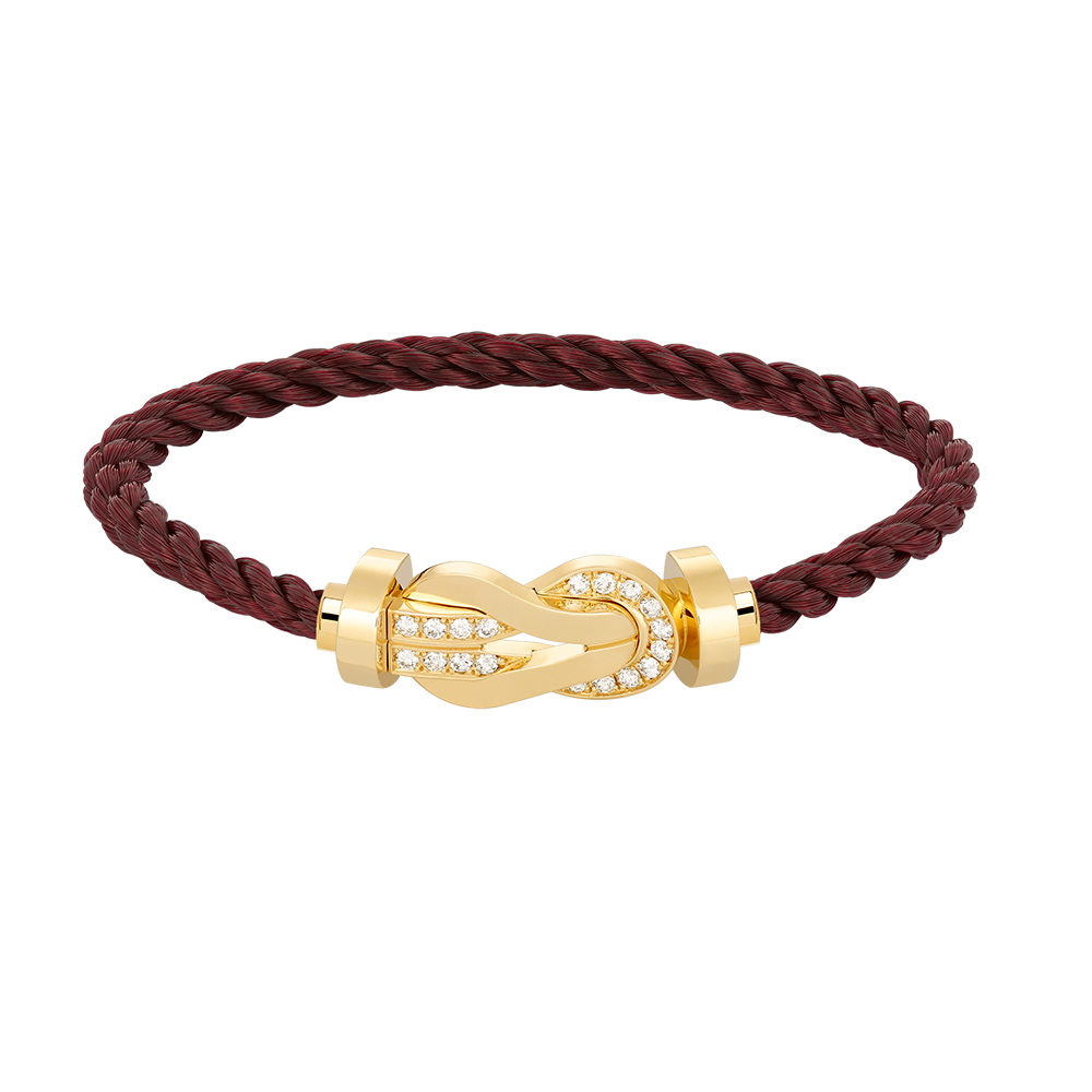 ¡®Loco¡¯CHANCE LARGE 8 FIGURE BUCKLE HALF DIAMOND BRACELET GOLD