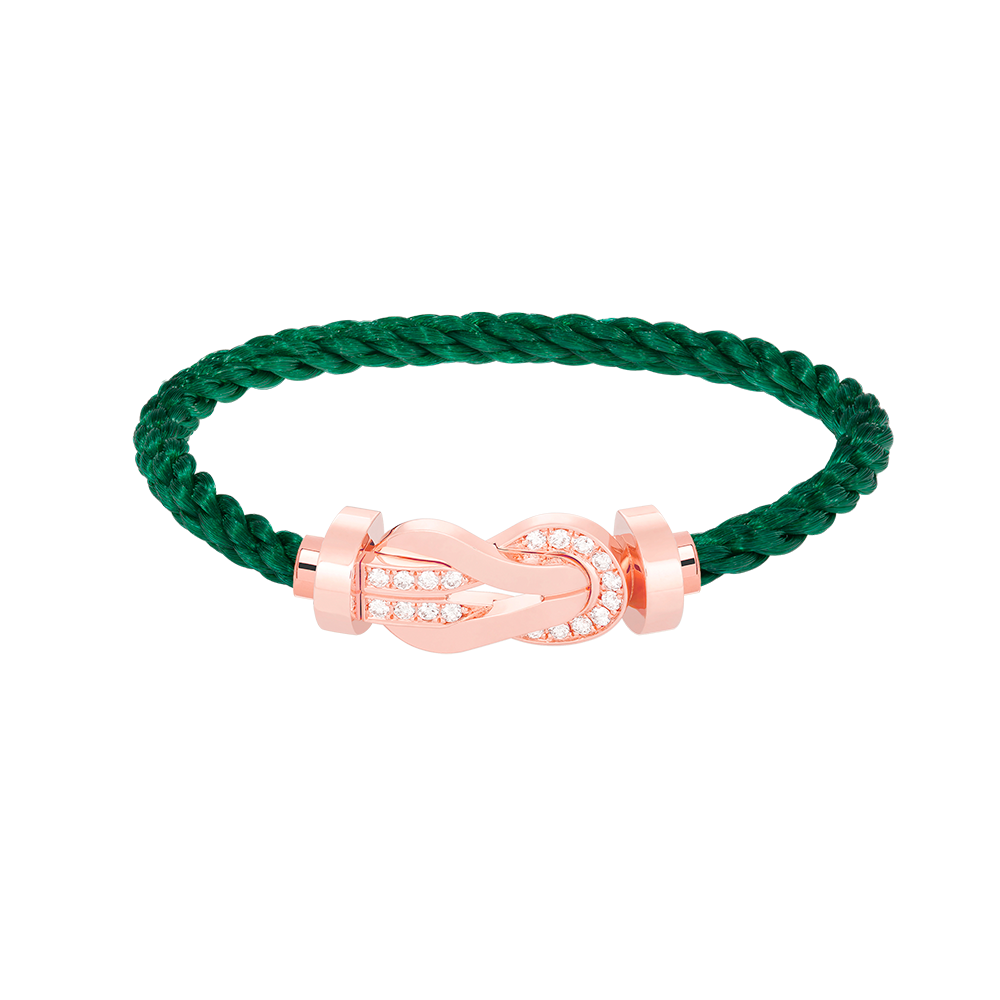 ¡®Loco¡¯CHANCE LARGE 8 FIGURE BUCKLE HALF DIAMOND BRACELET ROSE GOLD