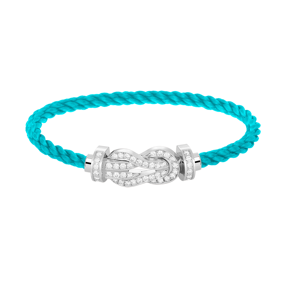 ¡®Loco¡¯CHANCE LARGE 8 FIGURE BUCKLE FULL DIAMOND BRACELET SILVER