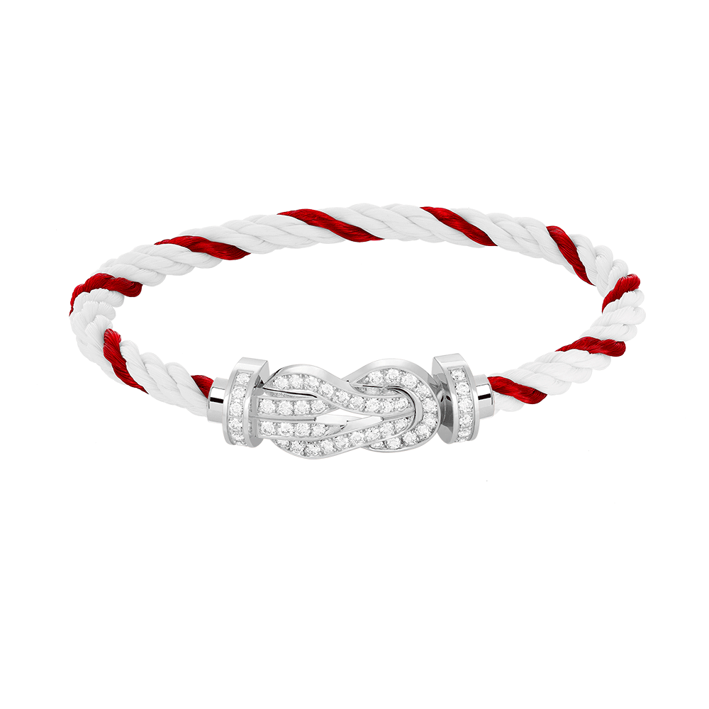 ¡®Loco¡¯CHANCE LARGE 8 FIGURE BUCKLE FULL DIAMOND BRACELET SILVER