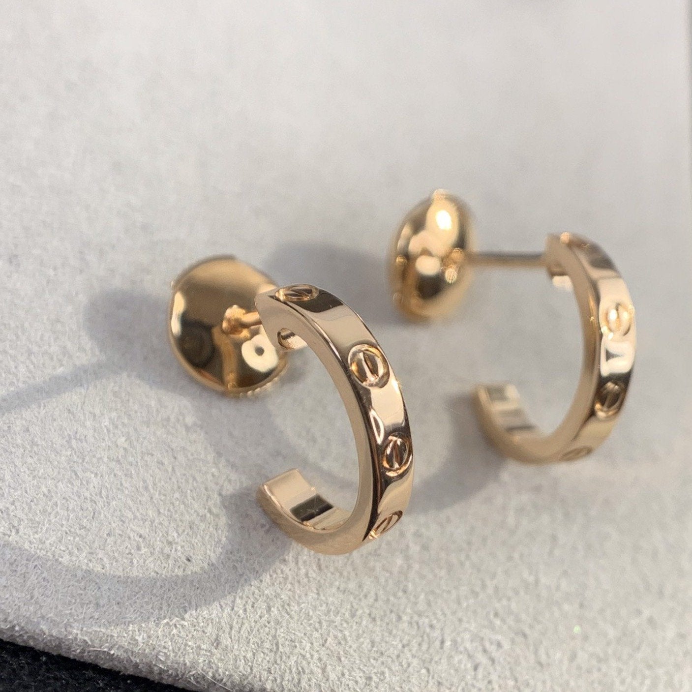 ¡®Loco¡¯LOVE EARRINGS 2.65MM PINK GOLD