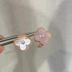 ¡®Loco¡¯CLOVER MEDIUM 1 MOTIFS  PINK MOP DIAMOND EARRINGS