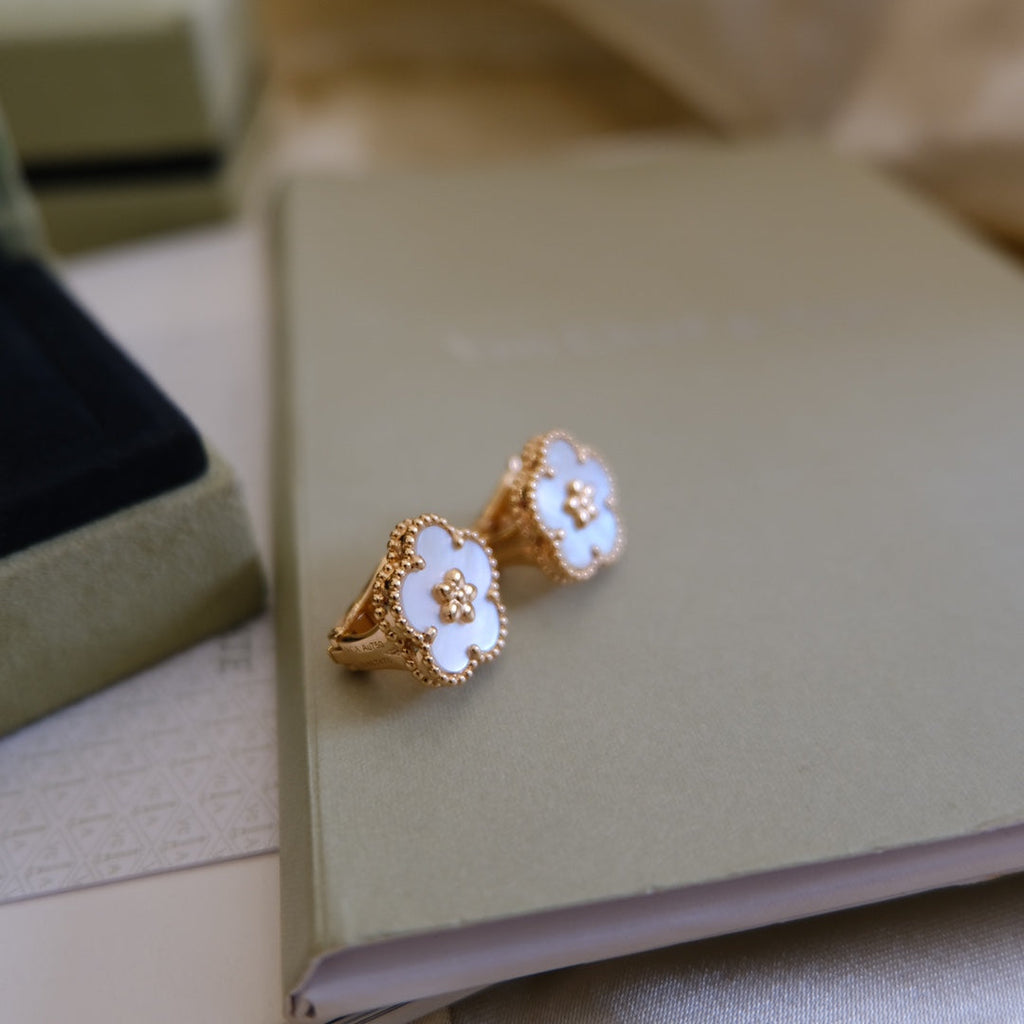 ¡®Loco¡¯LUCKY PINK GOLD WHITE MOP EARRINGS