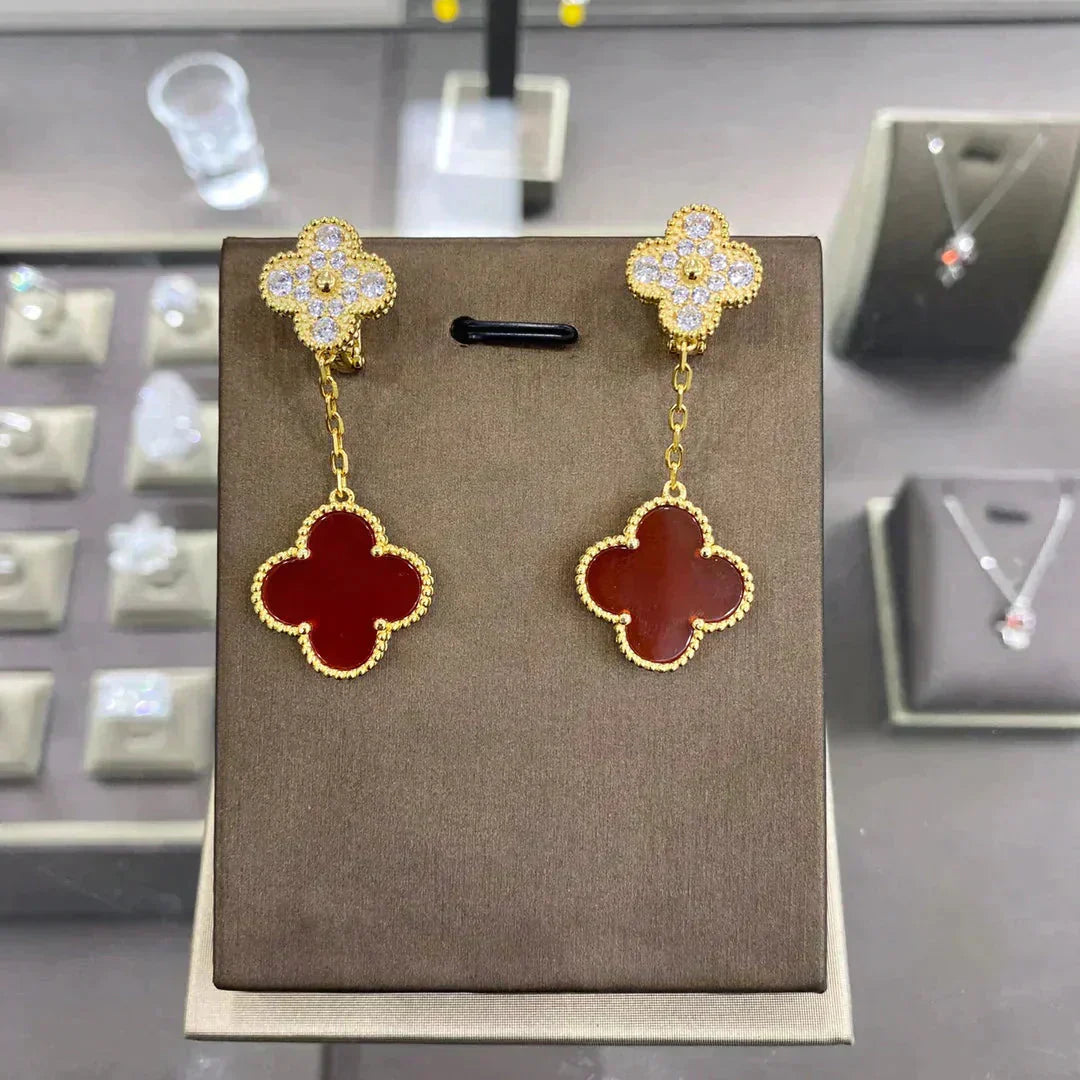 ¡®Loco¡¯CLOVER  2 MOTIFS  DIAMOND  EARRINGS (MULTIPLE CHOICESç´