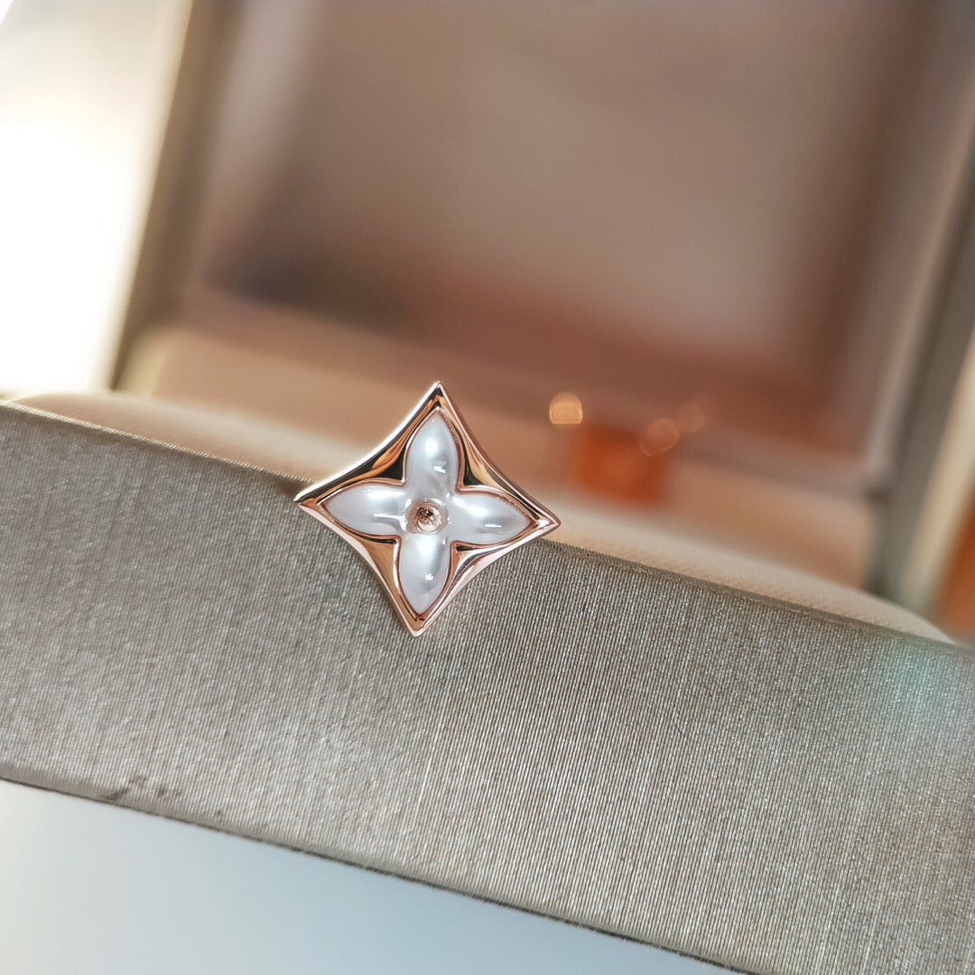 ¡®Loco¡¯STAR MOP PINK GOLD EARRINGS