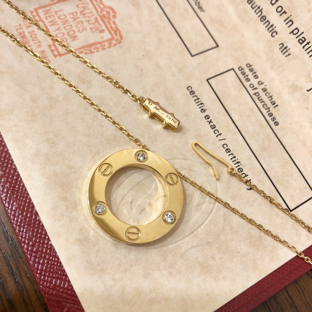 ¡®Loco¡¯LOVE NECKLACE 16MM 3 DIAMONDS