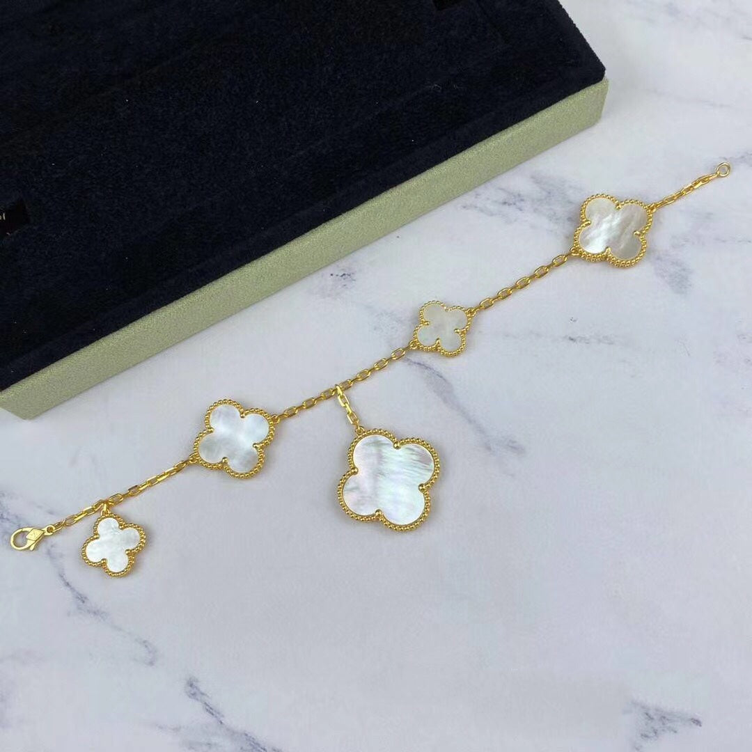 ¡®Loco¡¯MAGIC CLOVER MOP GOLD BRACELET 5 MOTIFS