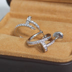 ¡®Loco¡¯JUSTE EARRINGS 12.75MM SILVER DIAMOND