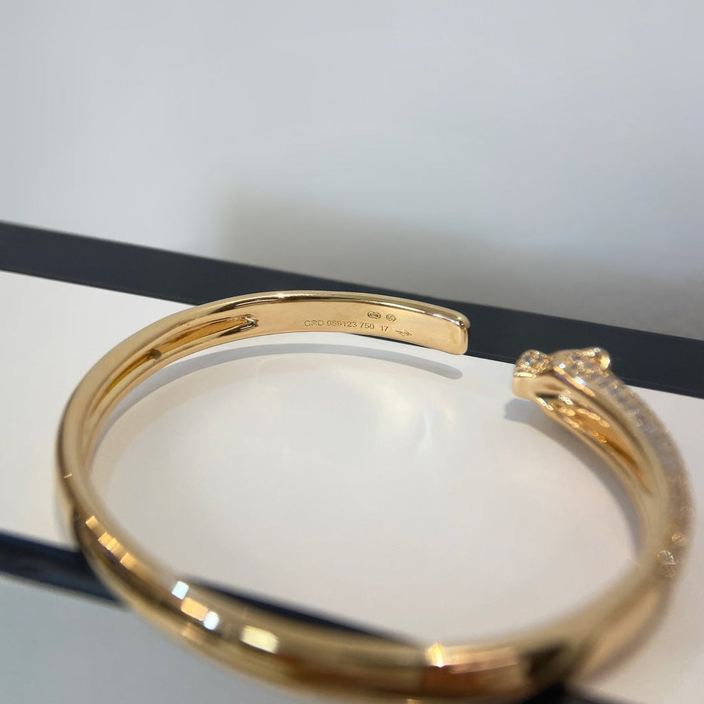 ¡®Loco¡¯PANTHERE GOLD DIAMOND OPEN BRACELET
