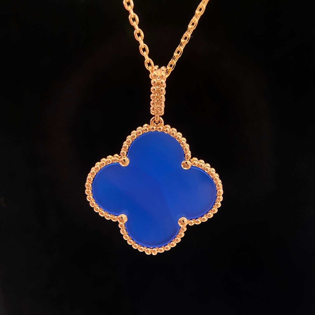 ¡®Loco¡¯CLOVER 25MM NECKLACE TURQUOISE ROSE GOLD