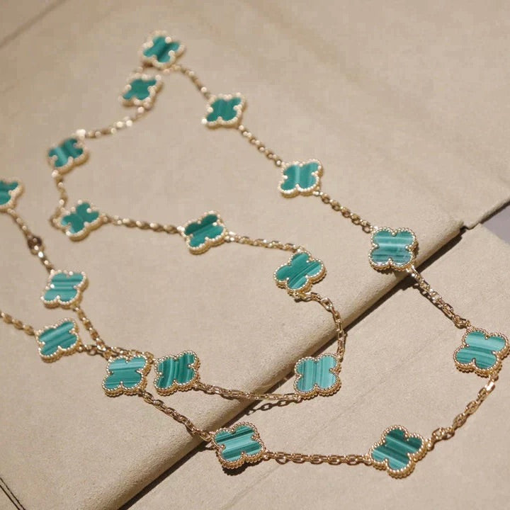 ¡®Loco¡¯CLOVER 20 MOTIFS MALACHITE GOLD