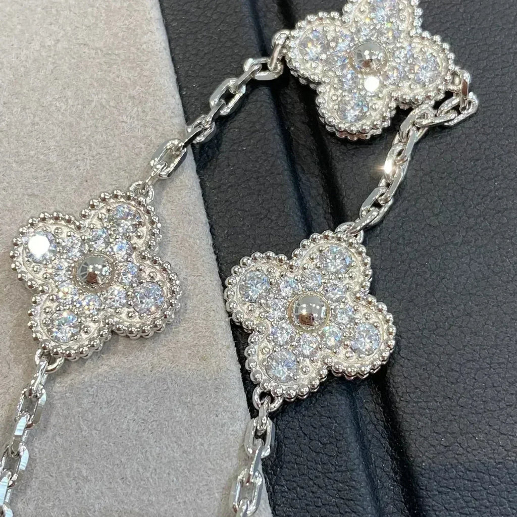 [Loco] New  CLOVER 5 MOTIF FULL DIAMOND BRACELET COLLECTION
