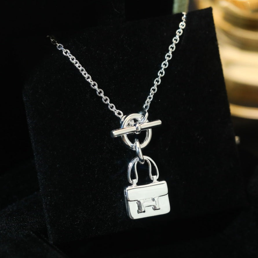 ¡®Loco¡¯POP H PEDANT SILVER NECKLACE