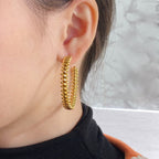 ¡®Loco¡¯CLASH LARGE HOOP EARRINGS