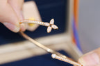 ¡®Loco¡¯IDYLLE PINK GOLD OPEN BRACELET DIAMOND PAVED