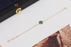 ¡®Loco¡¯STAR AND SUN 4 MOTIF PINK GOLD MALACHITE BRACELET