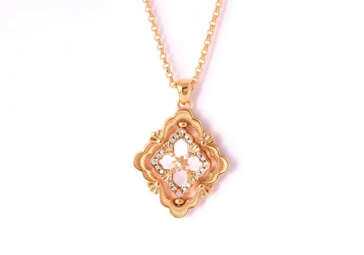 [Loco] B.C.L ENAMEL ROTATING SINGLE-DIAMOND NECKLACE£¨Various colors£©