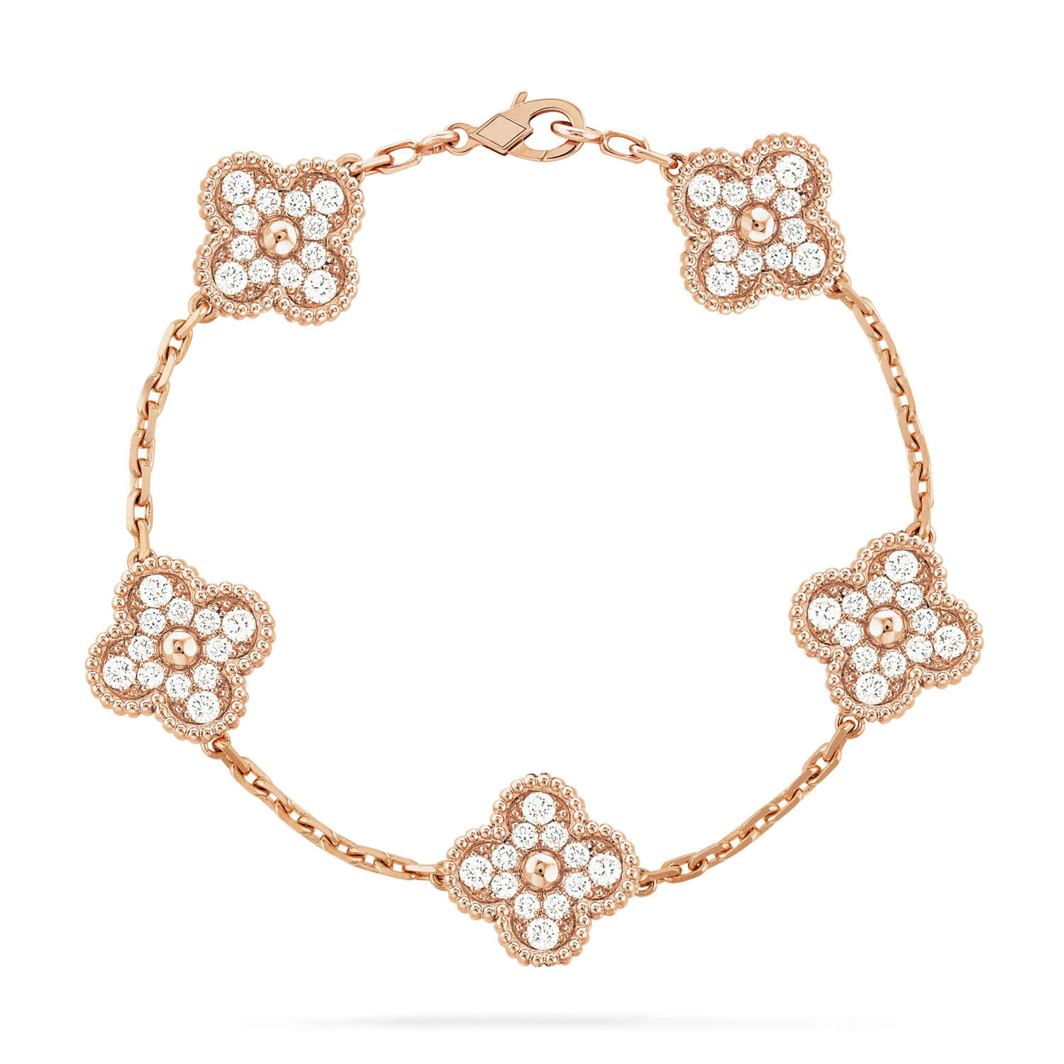 [Loco] New  CLOVER 5 MOTIF FULL DIAMOND BRACELET COLLECTION