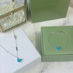 ¡®Loco¡¯BUTTERFLY TURQUOISE BUTTERFLY BRACELET SILVER