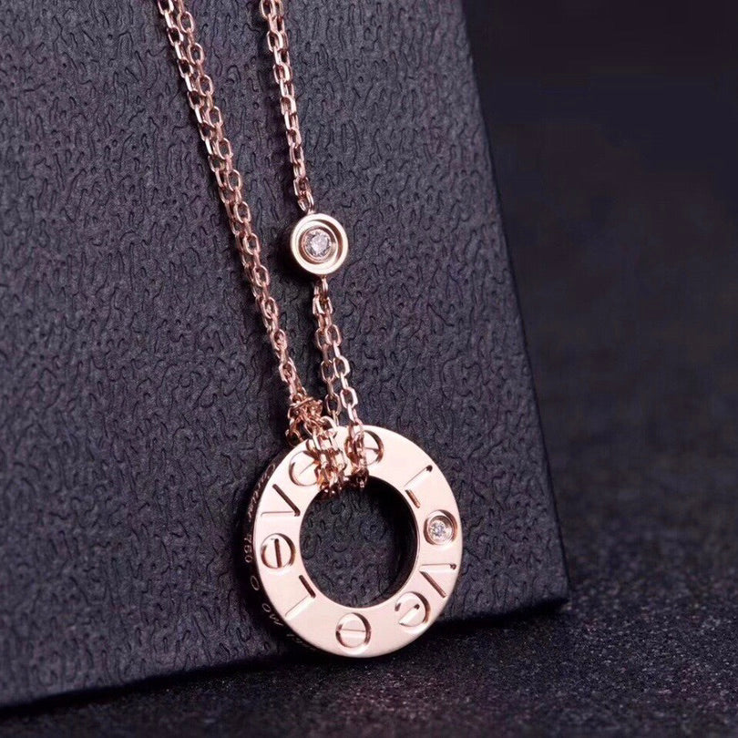 ¡®Loco¡¯LOVE NECKLACE 16MM 2 DIAMONDS