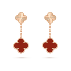 ¡®Loco¡¯CLOVER 2 MOTIF  LASER CARNELIAN EARRINGS