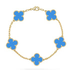 [Loco]New CLOVER 5 MOTIF BLUE AGATE BRACELET COLLECTION
