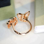¡®Loco¡¯TWIN BUTTERFLY DIAMOND MOP RING