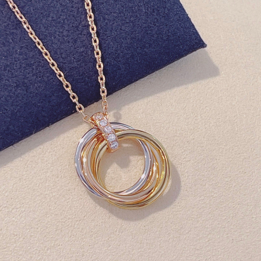 ¡®Loco¡¯TRINITY NECKLACE GOLD  DIAMONDS