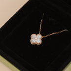 ¡®Loco¡¯CLOVER 15MM DIAMOND WHITE FRITILLARIA NECKLACE