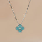 ¡®Loco¡¯CLOVER 15MM DIAMOND SVRES PORCELAIN  NECKLACE SILVER