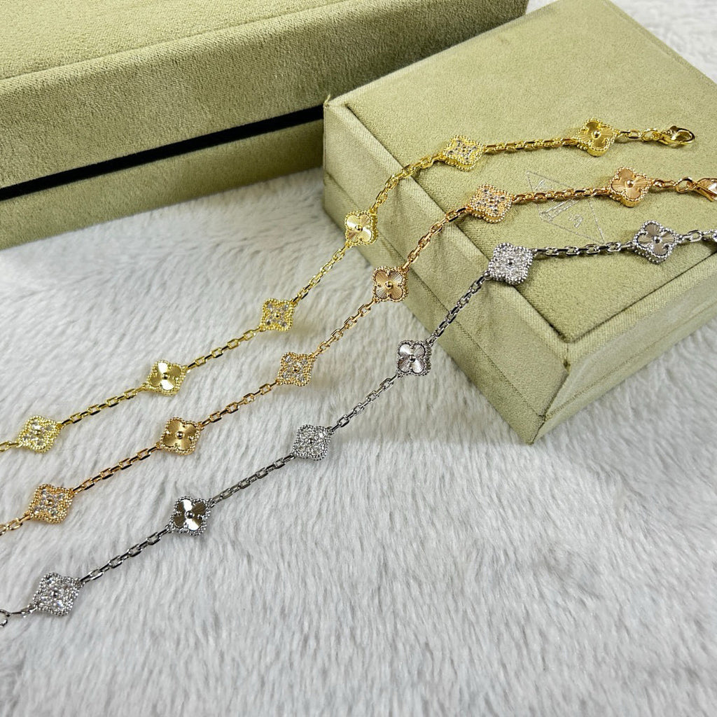 [¡®Loco¡¯]CLOVER 6 MOTIF DIAMOND LASER BRACELET