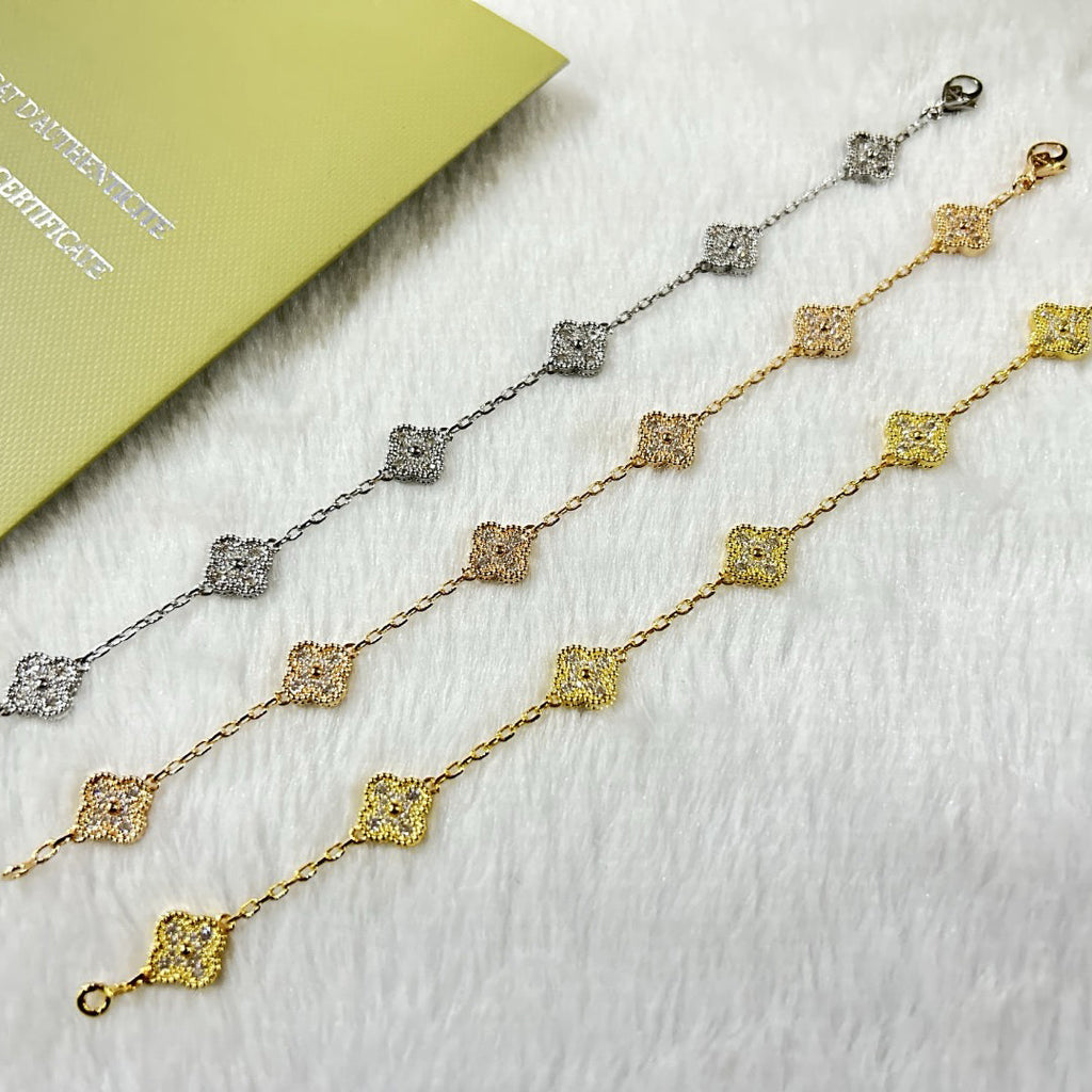 [Loco]New CLOVER 6 MOTIF DIAMOND BRACELET