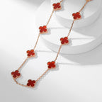 ¡®Loco¡¯CLOVER 10 MOTIFS CARNELIAN NECKLACE