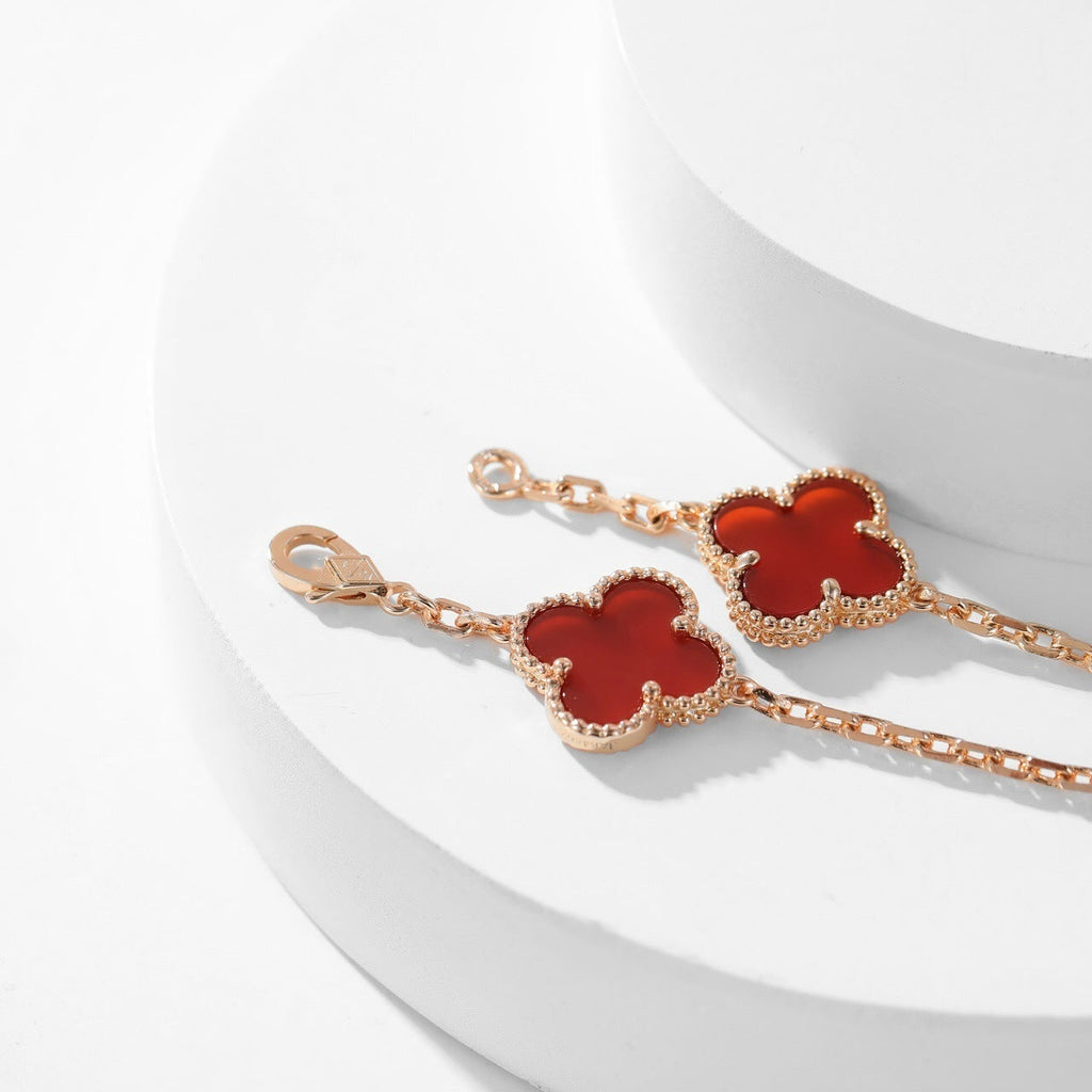 ¡®Loco¡¯CLOVER 10 MOTIFS CARNELIAN NECKLACE