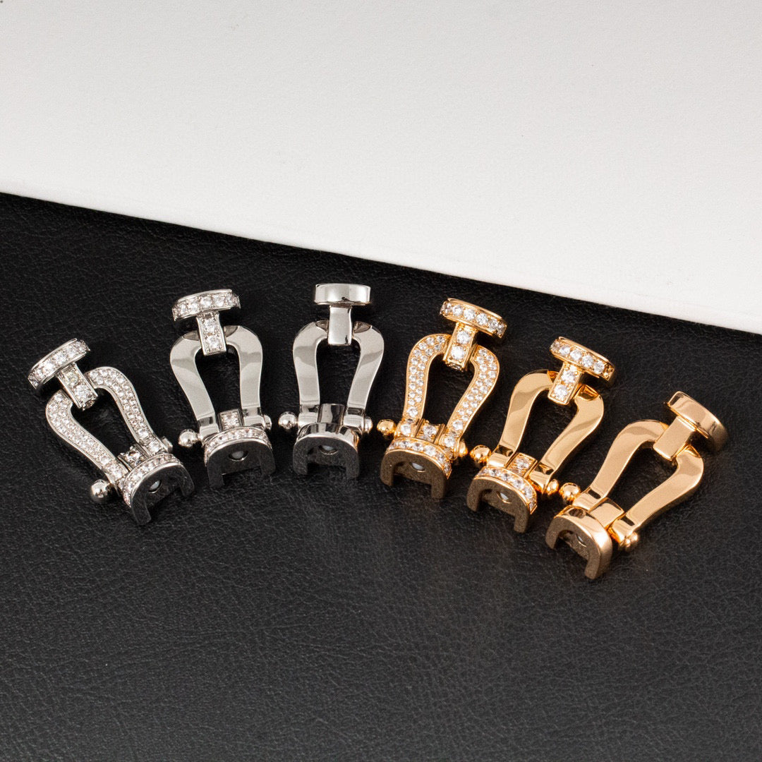 ¡®Loco¡¯FORCE LARGE HORSESHOE HALF DIAMOND BRACELET SILVER