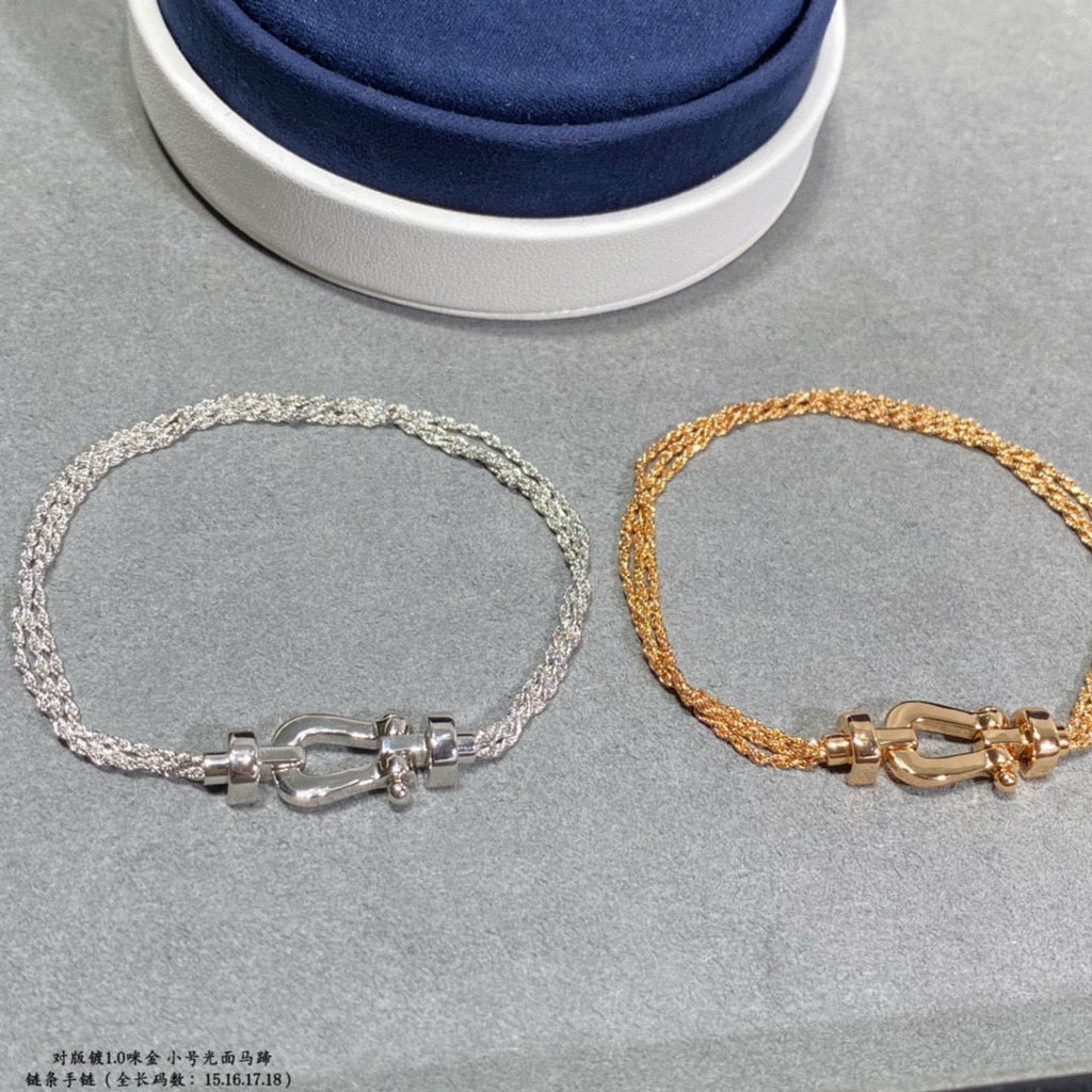 ¡®Loco¡¯FORCE SMALL HORSESHOE  DIAMOND CHAIN ROPE BRACELET