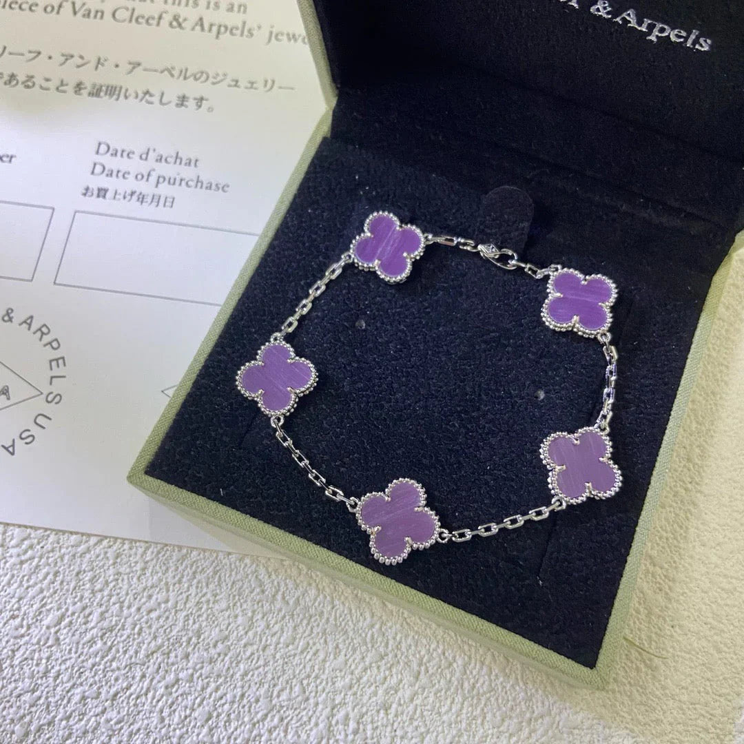 [Loco]New  CLOVER 5 MOTIF VIOLET BRACELET COLLECTION