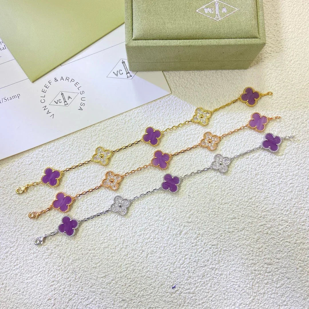 [Loco]New  CLOVER 5 MOTIF VIOLET BRACELET COLLECTION