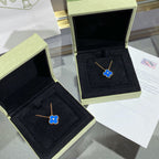 ¡®Loco¡¯CLOVER 15MM DIAMOND AND BLUE AGATE NECKLACE