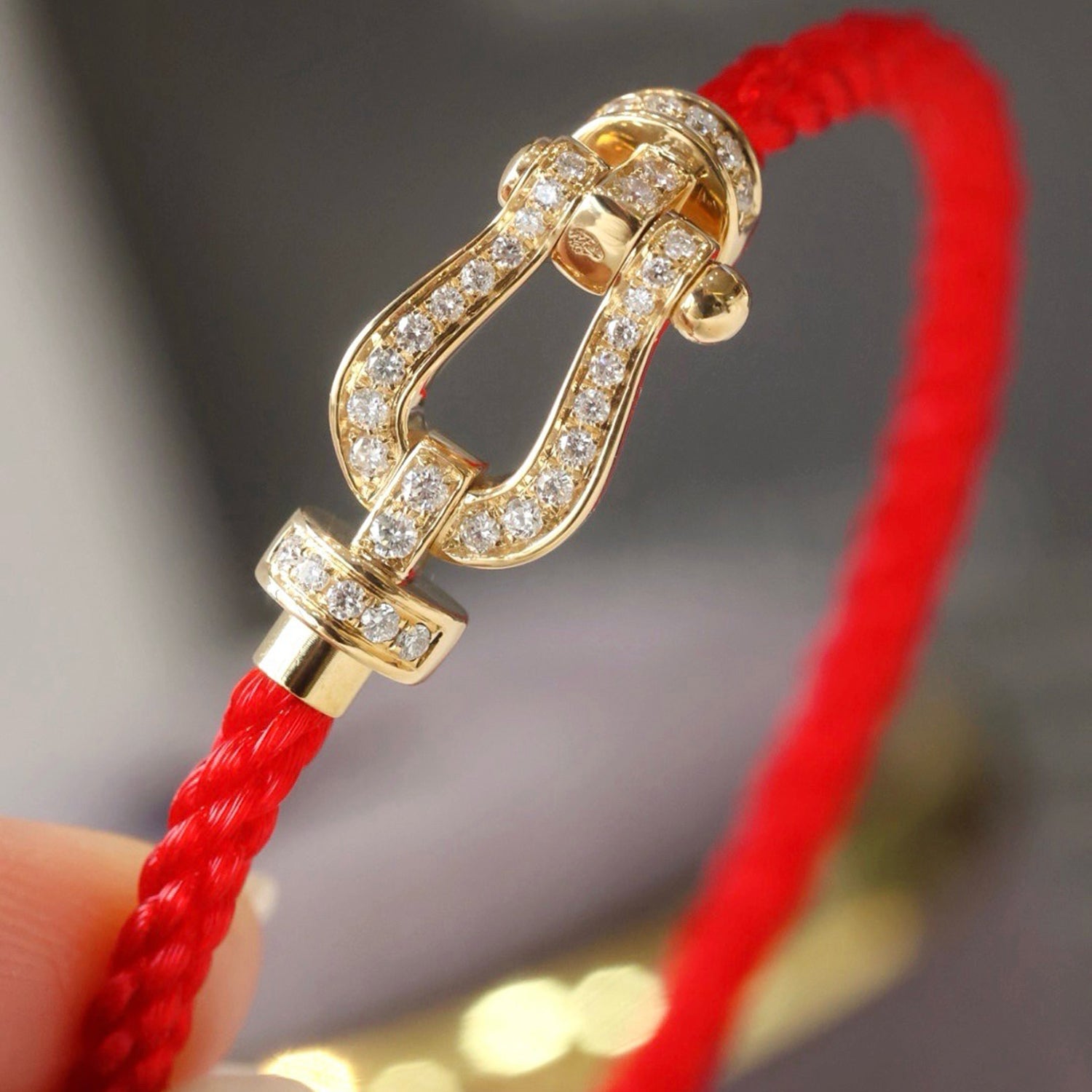 ¡®Loco¡¯FORCE LARGE HORSESHOE FULL DIAMOND BRACELET GOLD