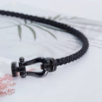 ¡®Loco¡¯FORCE LARGE SERIES HORSESHOE BLACK SAMURAI BRACELET