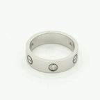 ¡®Loco¡¯LOVE RING 5.5MM 3 DIAMONDS SILVER