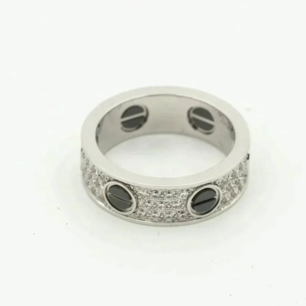 ¡®Loco¡¯LOVE RING 5.5MM DIAMONDS PAVED CERAMIC