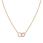¡®Loco¡¯LOVE NECKLACE DOUBLE RING PINK GOLD