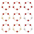 [Loco]New CLOVER 5 MOTIF RED PATTERN BRACELET COLLECTION