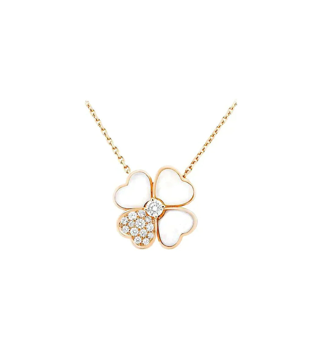 ¡®Loco¡¯CLOVER MOP DIAMOND ROSE GOLD NECKLACE