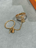 ¡®Loco¡¯HM KELLY CLOCHETTE DOUBLE RING IN  WITH DIAMONDS
