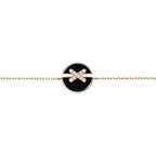¡®Loco¡¯JEUX DE BRACELET ONYX PINK GOLD DIAMOND