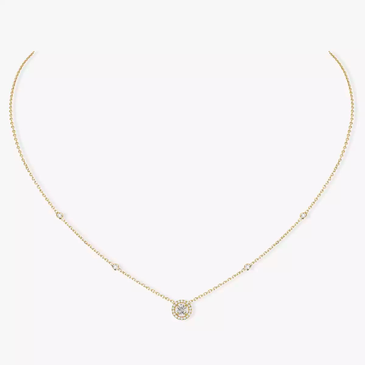 [Loco jewelrys]Diamond Necklace 0,20ct Brilliant Shape Joy