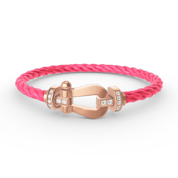 ¡®Loco¡¯FORCE LARGE HORSESHOE HALF DIAMOND BRACELET ROSE GOLD